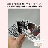 4.5 x 3.5 Vinyl Waterproof Saint Francis, Lord make me an instrument prayer Stickers. Water bottle Sticker. St Francis of Assisi decal.