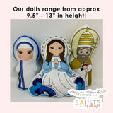 Saint Bartholomew Stuffed Doll. Saint Gift. Easter Gift. Baptism. Catholic Baby Gift. St Bartholomew Children's Doll. Saint Bartholomew gift