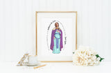 Saint Lydia prayer print. Saint Lydia Wall Art Poster. Nursery Prayer Print. Catholic Poster. Baptism Gift. Acts 16