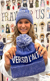 Verso l'alto winter hat. Frassati gift. Woven and fleece lined Frassati Verso l'alto hat. Catholic hat gift.
