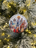 Hail Mary full of grace Ornament. Baptism Gift. Marian Christmas Ornament. Catholic Christmas Gift. First Communion Gift.