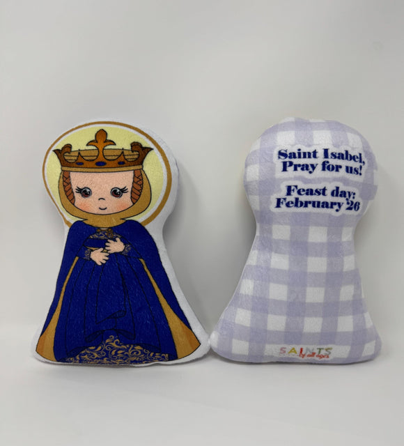 Saint Isabel of France Stuffed Doll. Saint Gift. Easter Gift. Baptism. Catholic Baby Gift. St Isabel Children's Doll. Saint isabel gift