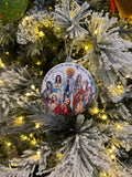 Hail Mary full of grace Ornament. Baptism Gift. Marian Christmas Ornament. Catholic Christmas Gift. First Communion Gift.