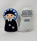 Saint Vincent de Paul Stuffed Doll. Saint Gift. Easter Gift. Baptism. Catholic Baby Gift. St Vincent Children's Doll. Saint Vincent gift