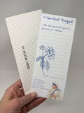 Set of 10 Spiritual Bouquet Note Cards and Envelopes. 3.5x8.5 Spiritual Bouquet Notecards with prayer card. Catholic gift. Mother Teresa
