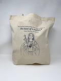 Immaculate heart of Mary Tote Bag. The loveliest masterpiece of the heart of God is the heart of a mother canvas bag. St Therese tote bag.