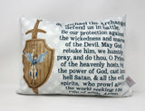 Saint Michael the archangel God pillow. Baptism Gift. Nursery decor. Catholic Gift. First Communion Gift. St. Michael the archangel.