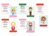 Set of 15 Catholic Saint Trading Cards. Catholic Kid Prayer cards. First Communion. Baptism Gift. Catholic Gift. All Saints day Trading Card