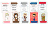 Set of 15 Catholic Saint Trading Cards. Catholic Kid Prayer cards. First Communion. Baptism Gift. Catholic Gift. All Saints day Trading Card