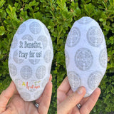 St Benedict baby rattle. Christmas baby Gift. Easter Gift. Catholic baptism Baby Gift. Saint Benedict baby rattle. St Benedict baby gift