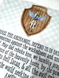 18" Saint Michael Ultra Soft Lovey Blanket. Michael Blanket. Lovie Blanket. Baby Mini Blanket. Catholic Baptism Gift. Catholic Saint