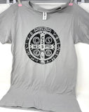 Saint Benedict Medal Catholic T-Shirt. Benedict Medal Shirt. Catholic Shirt. Catholic t-shirt. Men's and women's catholic gift.