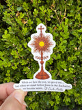 3" Vinyl Waterproof St Carlo Acutis Sticker. Water bottle Saint Sticker. Saint Carlo Catholic decal. Eucharist decal. When we face the sun