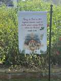 Christmas nativity Garden flag. Catholic Christmas gift. Christmas garden flag. Christmas garden Gift.  Glory to God in the highest flag