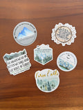 Set of 6 Frassati Vinyl Waterproof quote Stickers. Bundle of Saint Pier Giorgio Frassati  Water bottle stickers. Catholic Saint Decal