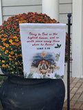 Christmas nativity Garden flag. Catholic Christmas gift. Christmas garden flag. Christmas garden Gift.  Glory to God in the highest flag