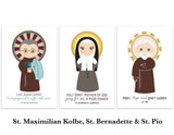 Set of 12 Saint Cards. Kids Saint Cards. First Communion Gift. Baptism Gift. Catholic Gift. Saint Flash Cards. Saint Prayer Cards.