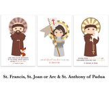 Set of 12 Saint Cards. Kids Saint Cards. First Communion Gift. Baptism Gift. Catholic Gift. Saint Flash Cards. Saint Prayer Cards.