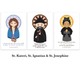 Set of 12 Saint Cards. Kids Saint Cards. First Communion Gift. Baptism Gift. Catholic Gift. Saint Flash Cards. Saint Prayer Cards.