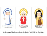 Set of 12 Saint Cards. Kids Saint Cards. First Communion Gift. Baptism Gift. Catholic Gift. Saint Flash Cards. Saint Prayer Cards.