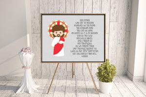 Our Father Prayer poster print. Our Father Wall Art. Nursery Art. Kids Room Print. Prayer Print Poster. Catholic Poster. Catholic gift