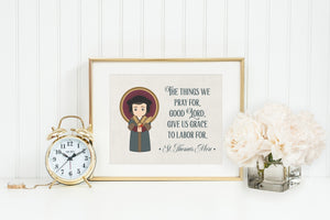 St Thomas More poster print. Saint Thomas Wall Art Poster. First Communion. The things we pray for Poster. Catholic Gift. Baptism.