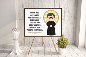 St. Josemaria Escriva poster print. St. Josemaria Escriva Wall Art Poster. First Communion. Kids Room. Prayer Poster. Catholic Poster.