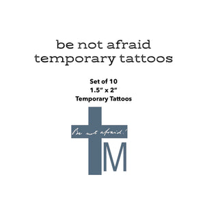 Be Not Afraid Temporary Tattoo Set. First Holy Communion Gift. JPII gift. Saint John Paul II Tattoo. Catholic Gift. Catholic Tattoo.