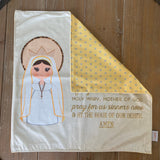 18" Hail Mary Ultra Soft Lovey Mini Blanket. Baby Prayer Blanket. Lovie Blanket. Baby Nursery. Baptism Gift. Catholic Baby Gift. Hail Mary