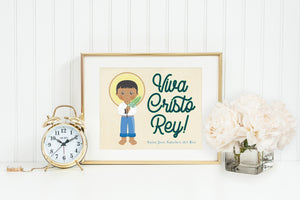 Saint Jose Sanchez del Rio print. St. Jose Sanchez del Rio Wall Art Poster. First Communion. Kids Room. Prayer Poster. Catholic Baptism Gift