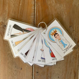 Set of 15 Saint Cards with quotes. Kid Saint Keychain set. First Communion. Baptism Gift. Catholic Gift. Saint Quotes on keychain. Easter.