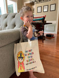 Mass Bag with Kids Coloring Tote Bag. Do not be afraid to be saints canvas bag. Catholic Mass Games. Catholic Saint Bag. Kids Church Bag.