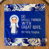 Mother Teresa Ultra soft Lovey Blanket. Saint Teresa Blanket. Minky Lovie Blanket. Baby Gift. Baby Nursery. Baptism Gift. Catholic Baby Gift
