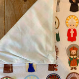 18" Do not be afraid to be Saints Ultra Soft Lovey Blanket. Baby Prayer Mini Blanket. Saint Lovie Blanket. Baptism Gift. Catholic Baby Gift