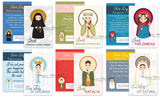 Cyber Week Deal #3 BUNDLE of Inspirational Women Saints Cards with Inspirational Men Saint Cards. First Communion. Catholic Saint Learning.