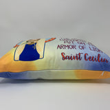 Saint Cecilia pillow. Catholic Gift. Baptism Gift. Saint pillow. First Holy Communion. Saint Cecilia gift. Arise Soldiers of Christ pillow.