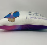 Saint Kateri prayer pillow. I am not my own, i have given myself to God pillow. Catholic Baptism Gift. St Kateri gift. First Communion