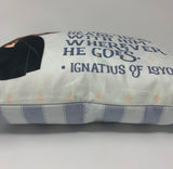 Saint Ignatius of Loyola pillow. Saint Ignatius Gift. Baptism Gift. Children's & Nursery Decor. Catholic Gift. First Communion. St. Ignatius