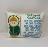 St. Patrick prayer pillow. St. Patrick prayer pillow. Christian Catholic Gift. Baptism Gift. Saint pillow. First Holy Communion gift.