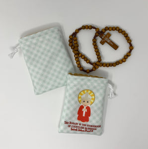 Saint John Paul II Rosary bag. The Rosary is the storehouse gift. First communion. Rosary gift. Cross bag. Catholic gift. Rosary pouch.