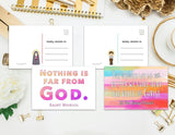 Set of 8 Saint Postcard Cards. Saint Quote Cards. First Communion Gift. Baptism Gift. Catholic Gift. Saint Flash Cards. Saint Prayer Cards.