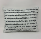 St. Therese of Lisieux prayer pillow. Christian Catholic Gift. Baptism Gift. May today there be peace. First Holy Communion gift.