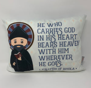 Saint Ignatius of Loyola pillow. Saint Ignatius Gift. Baptism Gift. Children's & Nursery Decor. Catholic Gift. First Communion. St. Ignatius