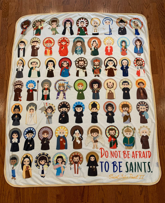 Do not be afraid to be Saints Ultra soft throw Blanket. Saints Prayer Blanket. 50 x 60