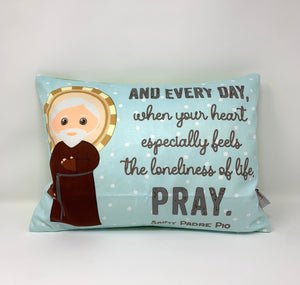 Saint Padre Pio pillow. And every day pillow. Baptism Gift. Children's & Nursery Decor. Catholic Gift. First Communion. St. Pio Gift