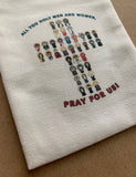Hail Mary Full of Grace Canvas Rosary bag. All you Holy Men and Women Canvas Rosary bag. First communion. Rosary gift. Catholic Rosary Bag.