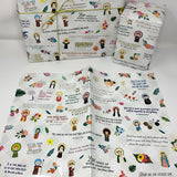 Catholic Saints Wrapping Paper. Saints Prayer Wrapping paper sheets. Catholic Saint Quote Paper. Baptism Gift. Catholic gift wrapping.