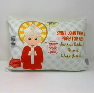 St. John Paul II pillow. Baptism Gift. JPII Decor. Christian Catholic Gift. First Communion Gift. What really matters in life. Darkness can