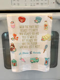 Set of 1, 2, 3, 4 or 5 Catholic Saint Kitchen Towels. Pots and Pans Avila Towel. Mother Teresa Towel. Francis Xavier kitchen towel. Hostess gift. Brother Lawrence towel. Saint Clement towel.