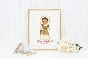 St Nowa poster print. Saint Noe Wall Art Poster. First Communion. Saint Noe Mawaggali Poster. Catholic Gift. Saint Nowa Mawaggali gift.